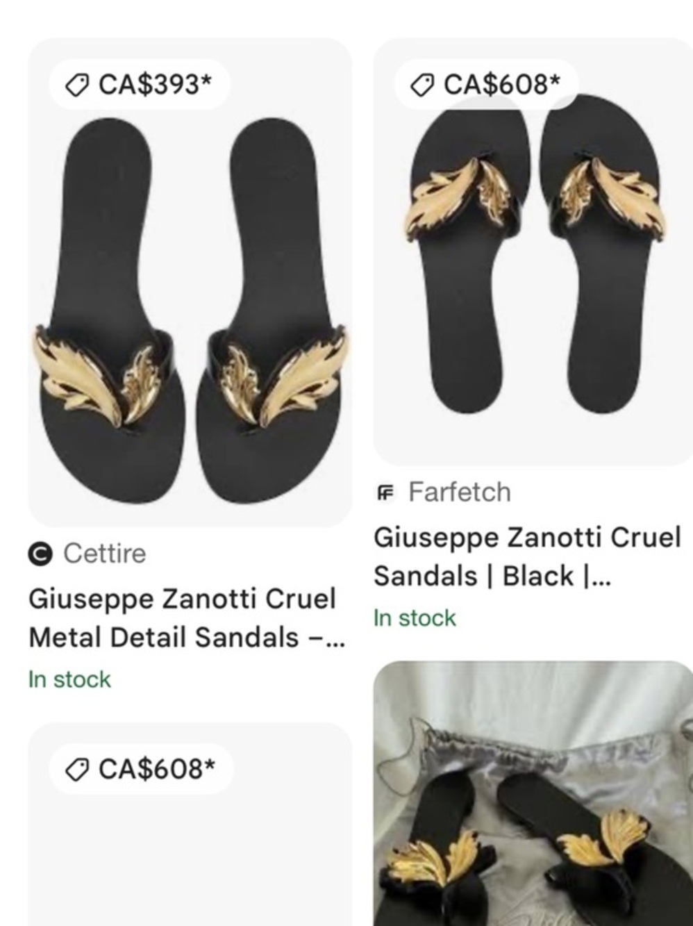 Giuseppe Zanotti Cruel Sandal with Gold Leaf Ornament-square heel